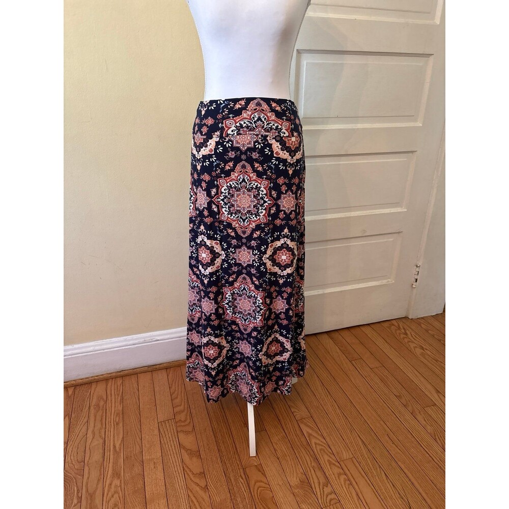Maxi skirt dress womens teens tube strapless floral mandala blue pink